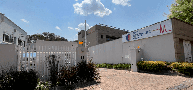 The entrance to the Headache Clinic's Johannesburg premises.